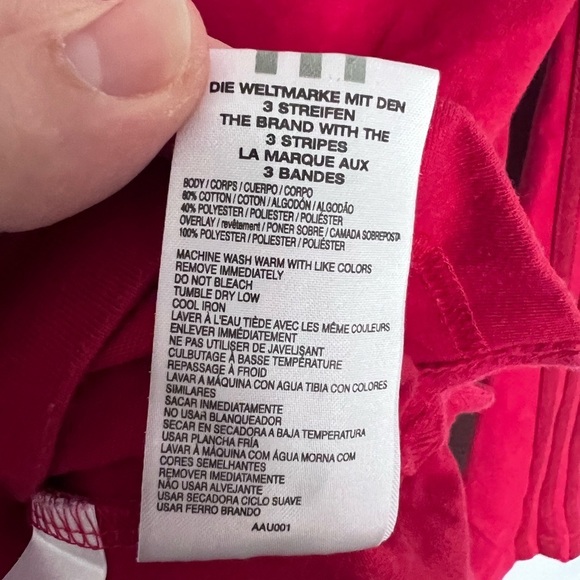 VTG Adidas Long Sleeve T Shirt Mens XL Three Stripe Sleeve Spell Out - Picture 3 of 4